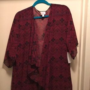LulaRoe Large Maroon Monroe NWT